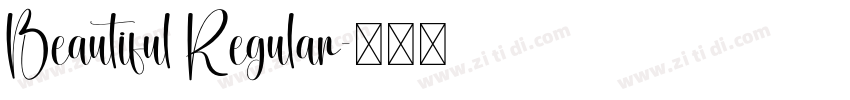 Beautiful Regular字体转换